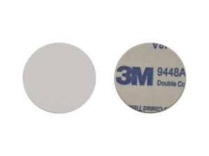 ST-31M25 Dysk RFID 13,56MHz, oryginalny Ntag213, pam.144B, NFC, ID 7B, bez numeru, na metal, śr. 25mm, biały